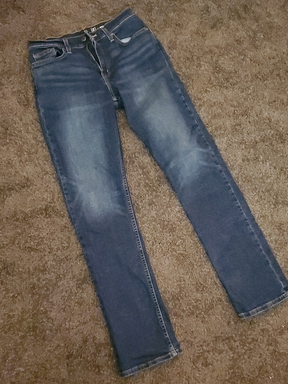 George Women's Straight-Leg Jeans in Dark Blue Wash